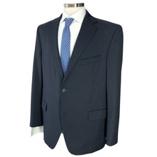 Jack Victor Sport Coat Mens 42R Navy Wool 2-Button Single-Vented Notch Lapel
