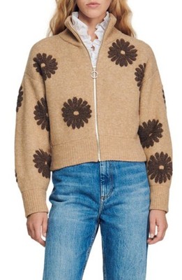 sandro Silas Zip Cardigan Size 3