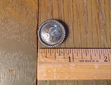 Vintage Silver Plate 3/4 Rope Edge Chicago Screw Concho Bridle Headstall Reins