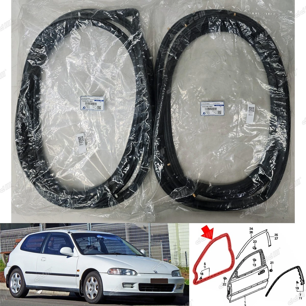 Window Seals, Gaskets & Trims for 1994 Honda Civic for sale | eBay