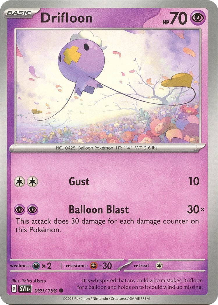 Drifloon 089/198 Scarlet & Violet Base Set Near Mint EN Pokemon