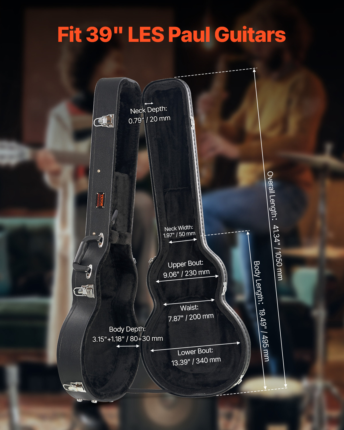 Custodia Rigida VEVOR per Chitarra Elettrica Les Paul foto 2