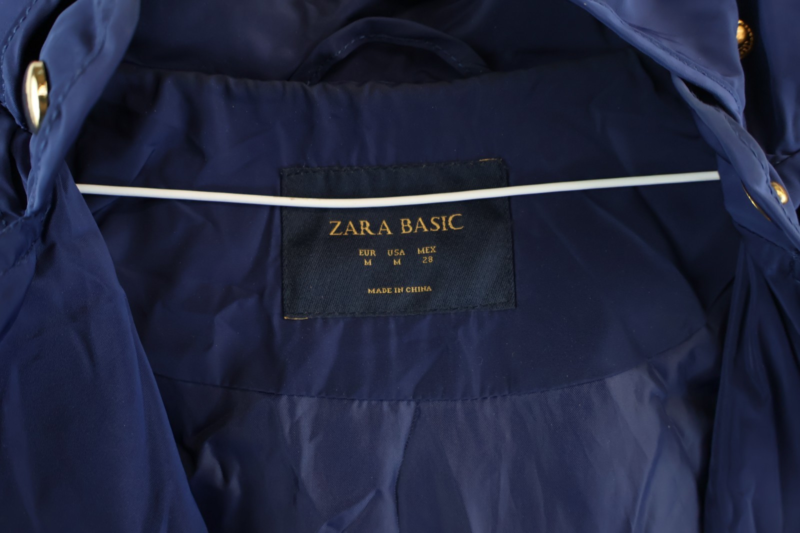 ZARA BASIC Blue Windbreaker Jacket size M Womens … - image 7