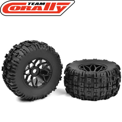 Team Corally Mud Claw Off-Road 1/8 MT Tires (2) Mounted RC Monster Truck Part