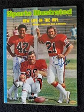 Jim Kiick and Paul Warfield signed Sports Illustrated - WFL, Southmen, Dolphins