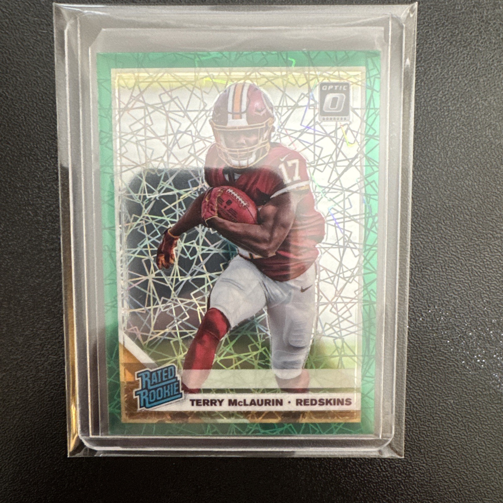 2019 Donruss Optic #179 Terry McLaurin Rated Rookie Green Velocity Prizm (RC)