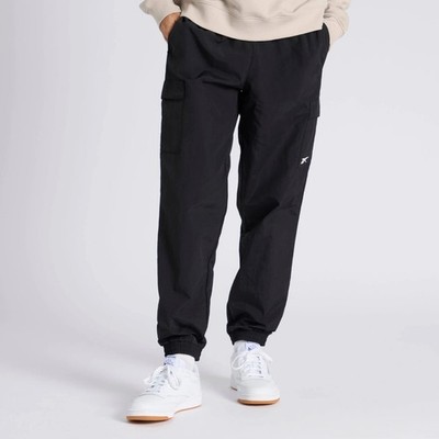 REEBOK Men's Black Uniform Cargo Track Pants NEW Small
