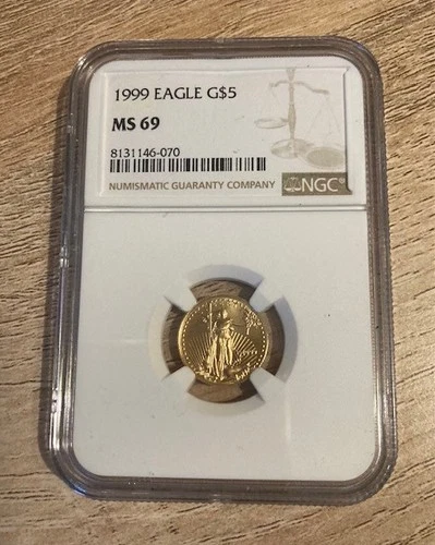 Gold American Eagle NGC 1999 MS69 1/10oz