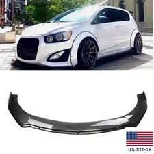 For Chevrolet Sonic 2012-2020 Carbon Fiber Front Bumper Lip Spoiler Splitter Kit For Chevrolet Sonic 2012-2020 Carbon Fiber Front Bumper Lip Spoiler Splitter Kit