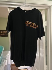 Hooters Black St. Thomas Rare T-Shirt. Size is Large