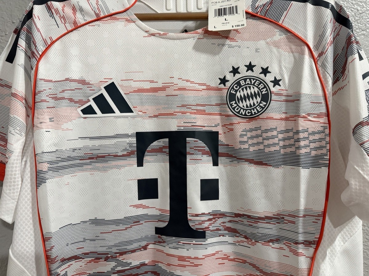 Adidas FC Bayern Munich 2025/2026 Authentic Away Jersey White Size