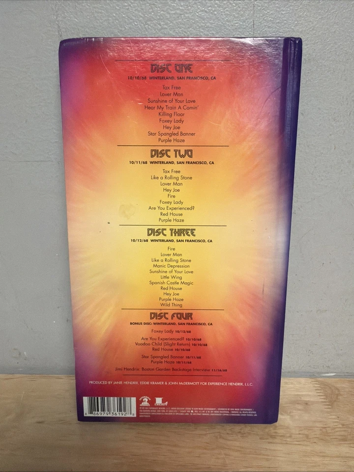 The Jimi Hendrix Experience – Winterland (4CD Box Set, 2011, Family Edition) - Image 2 of 4