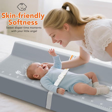 Vegan Leather Baby Changing Pad Waterproof Wipeable Changing Pad with Infant Mat
