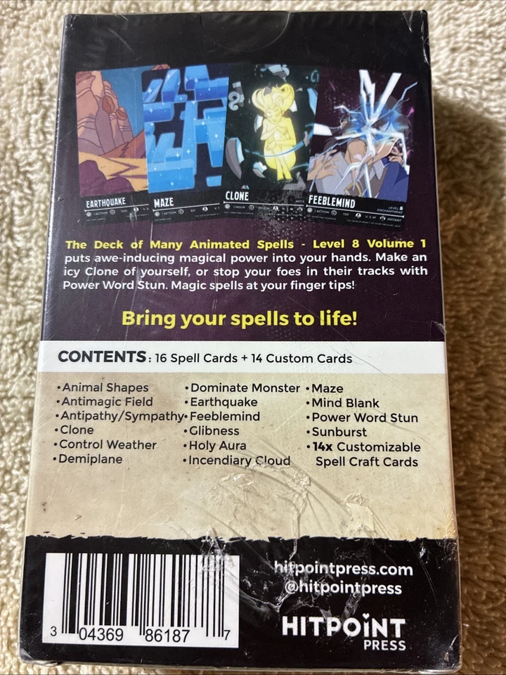 The Deck of Many: Animated Spells Level 8 Volume 1 Deck 全新未拆封 — 第 2/4 张图片