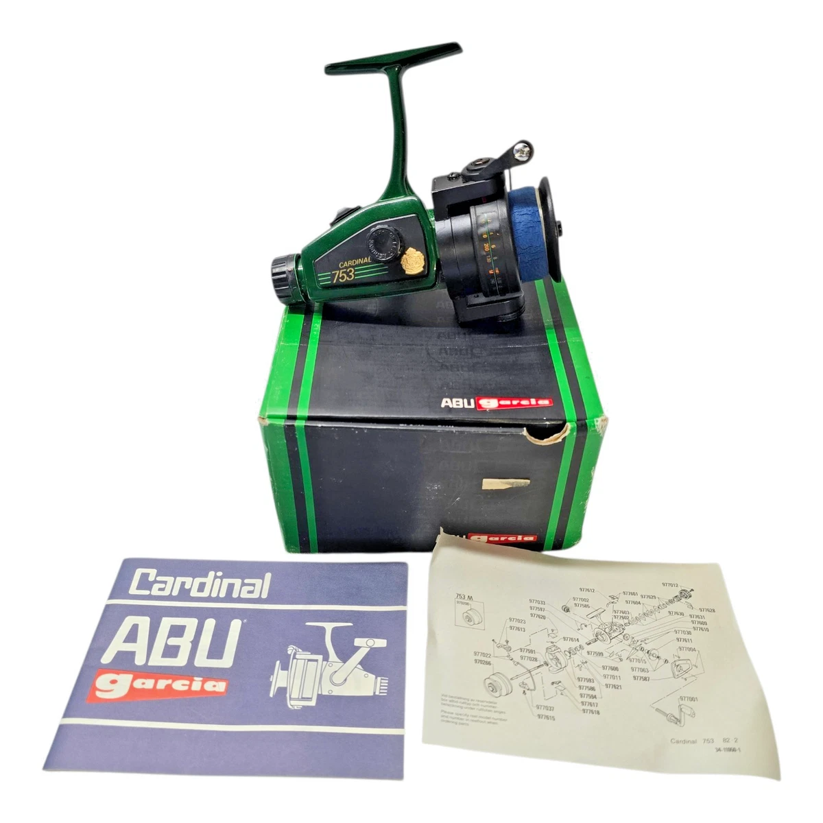 Abu Garcia Cardinal 753 Indiana Vintage Spinning Fishing Reels for