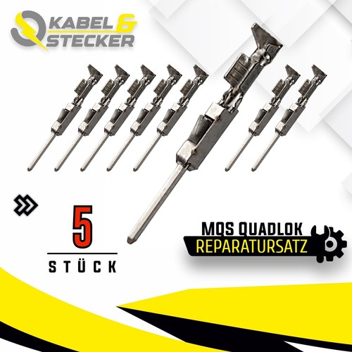 Set di 5 - MQS Quadlok perno connettore contatto a crimpare PIN 0,50 - 0,75 mm² Fakra MOST - Foto 1 di 2