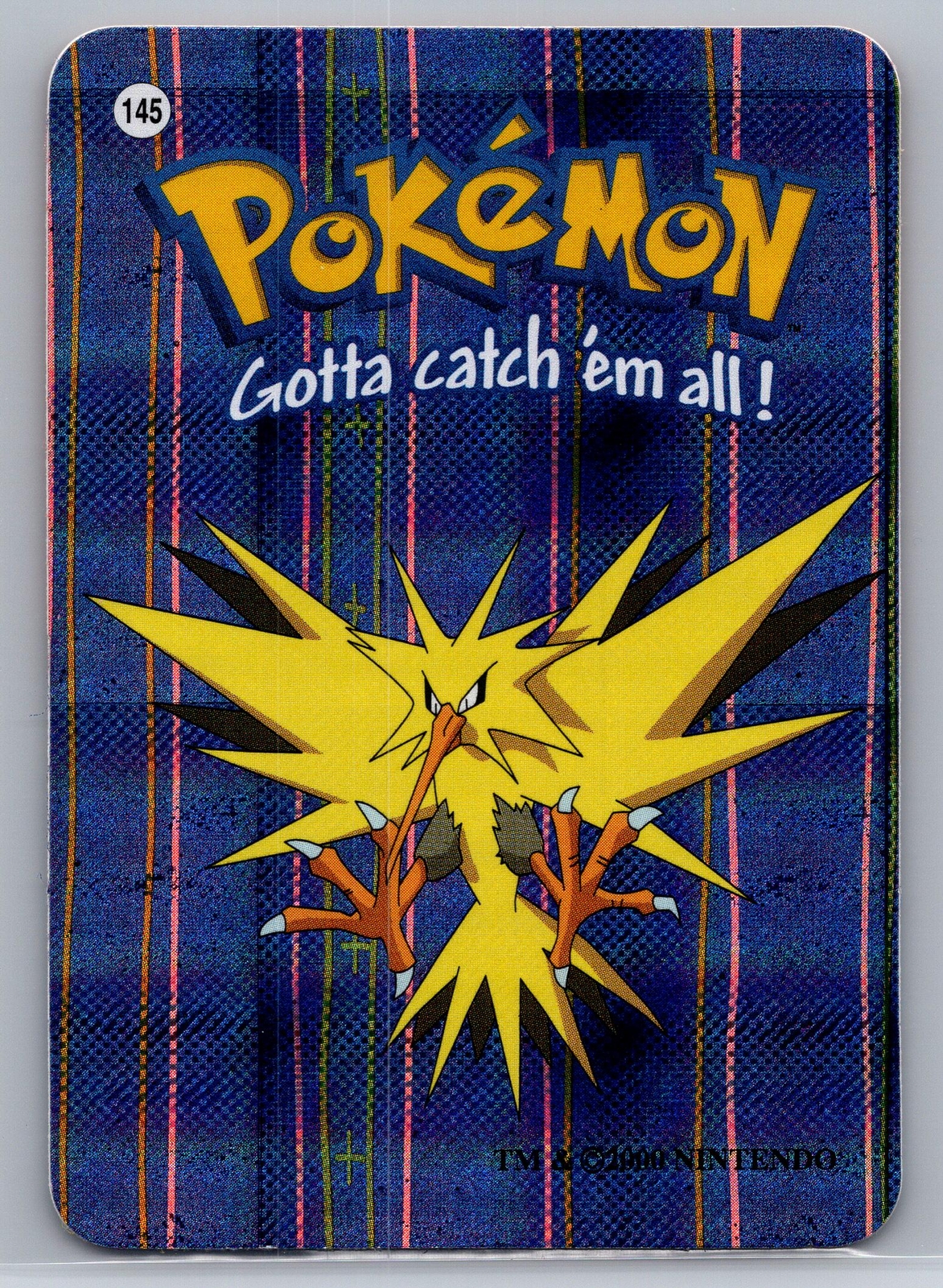 Zapdos 145 Pokemon Vending Blue Prism Teknol Holo Near Mint or Better