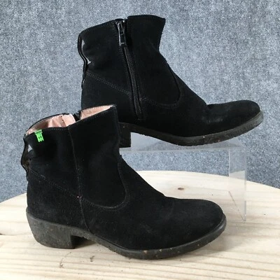 El Naturalista Boots Womens 37 Quera NC50 Ankle Booties Black Suede Heels Zip - Image 1 of 4