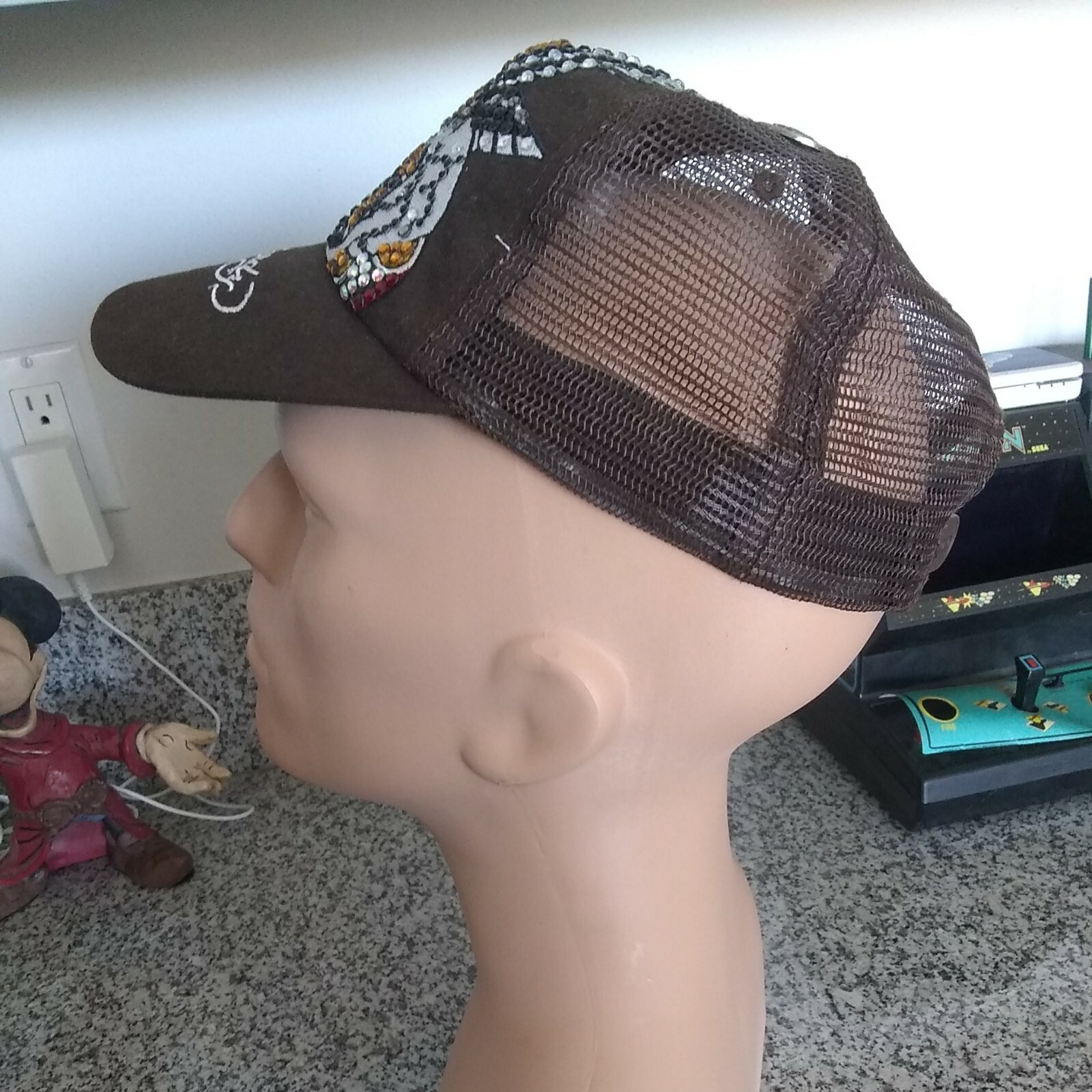 ED HARDY Eternal Love Mesh Snapback Brown Embroidered Trucker Hat size OS Ed Hardy Women main image 4