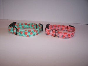 strawberry dog collar