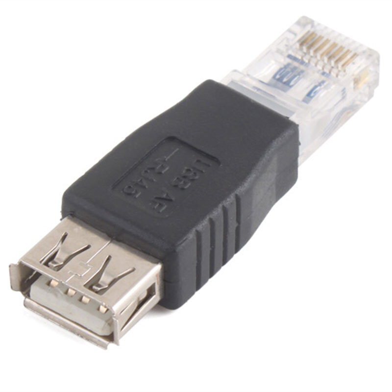 USB A Female to Ethernet RJ45 Adapter Connector Connects ADSL Modem  or router