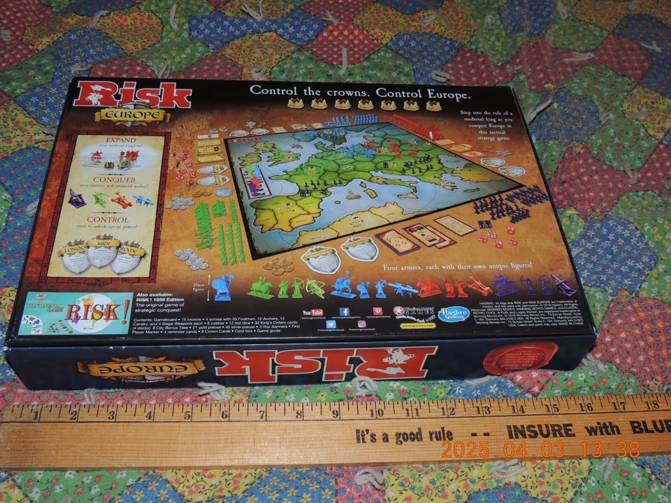 Risk Europe The Enhanced Game Of Medieval Conquest Hasbro Board Game Complete - Image 3 of 4