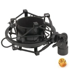 Universal Microphone Shock Mount Large Diameter Anti-Vibration Black