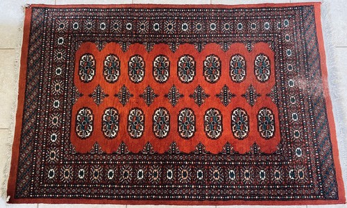 100% Virgin Wool Bokhara Rug | Pakistan Hand-Knotted | Oriental Woollen Carpet