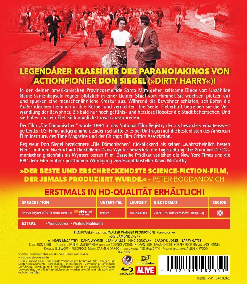 Die Dämonischen (1956) - Die Invasion der Körperfresser - Don Siegel - [Blu-ray] - Bild 2 von 4