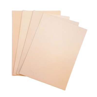 Tooling Leather Variety 4-Pack 8.5 x 11 -  Natural Veg-Tan Leathercraft Supply