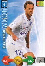 JEAN-PASCAL MIGNOT # AJ AUXERRE CARD ADRENALYN FOOT 2010 PANINI ~