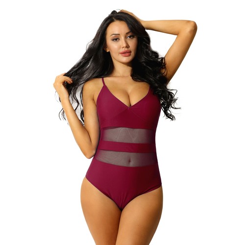 Women Athletic Bathing Suit One Piece Leotard Boyleg Sleeveless Surfing Swimsuit - 第 14/16 張圖片