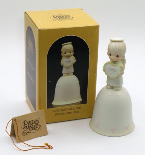 Vintage 1985 Precious Moments "God Sent His Love" Bell * Orig. Box * Ships Free! - Picture 1 of 12