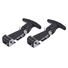 2pcs Rubber Hood Catch Heavy Duty Hold-Down Draw Latches T-Handle Hasp