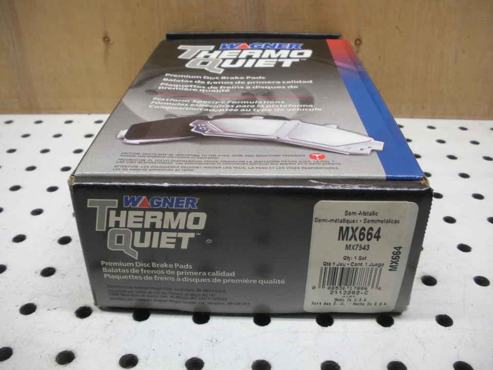 Pastilla de freno de disco trasera térmica Wagner # MX664 / D664 se adapta a Ford Windstar 95-03 Foto 2 de 2