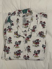 Pottery Barn Teen Mickey Mouse Holiday Pajama Set - Flannel - SMALL - S