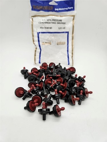 50 Stck. Regentropfen Druckkompensierende Bewässerungstropfer, 1/2-GPH, 50er-Pack - Bild 2 von 4