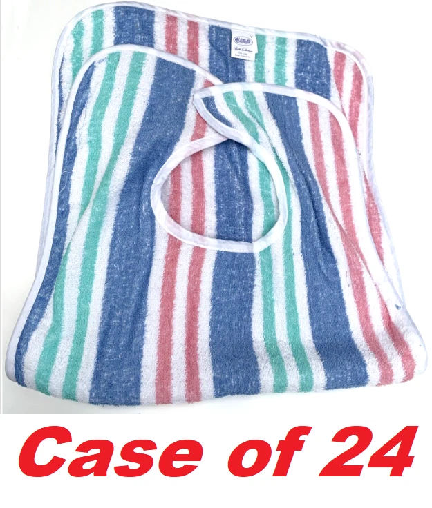 Ambassador Adult Terry Bib 100% Cotton 18-in x 34-in with Hook & Loop (24 PACK)