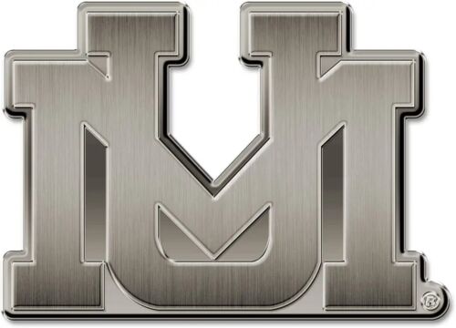 University of Montana Grizzlies Solid Metal Auto Emblem Antique Nickel for... - Afbeelding 1 van 5