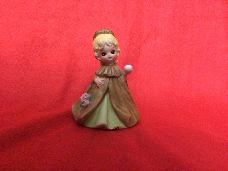 Vintage 1970s Josef Originals January Girl Snowball Figurine George Goode Label 