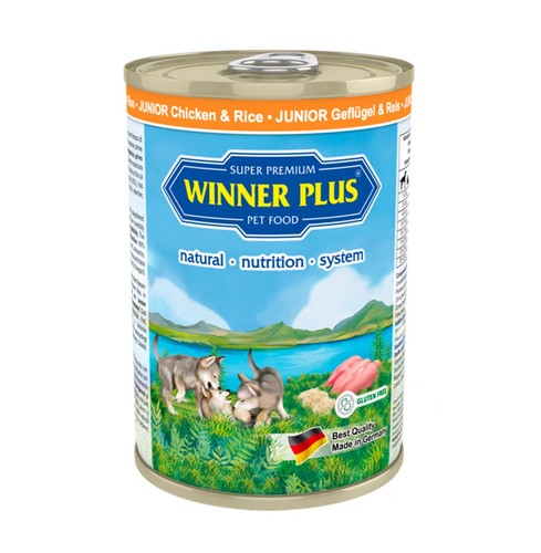 Cibo per Cani Umido Winner Plus Junior Pollo & Riso 400GR - 6PZ - Foto 2 di 2