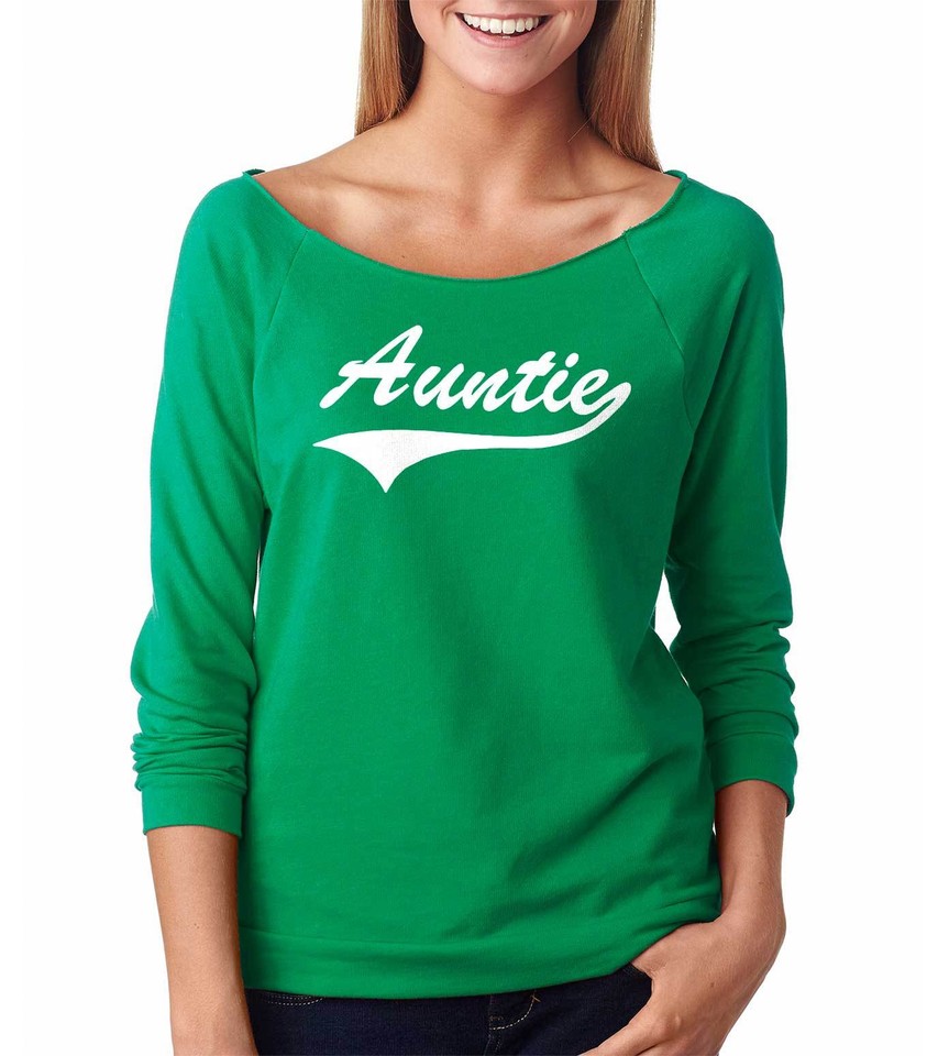 Auntie Raglan Aunt French terry 3/4 Sleeve Top Gift For Aunt Womens Top eBay