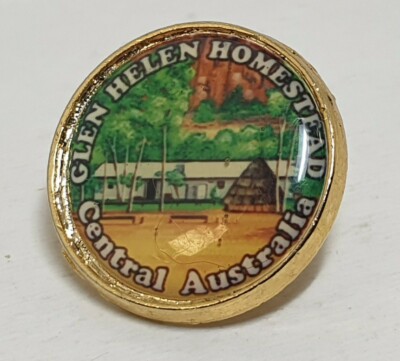 GLEN HELEN HOMESTEAD ZENTRALAUSTRALIEN ANSTECKNADEL ABZEICHEN ANSTECK BROSCHE SAMMLERSTÜCK