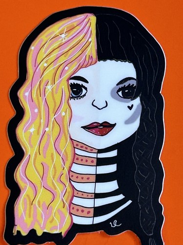 Shine Darkly, vinyl sticker, die cut, art sticker , art by Lisa Casineau - Picture 6 of 7