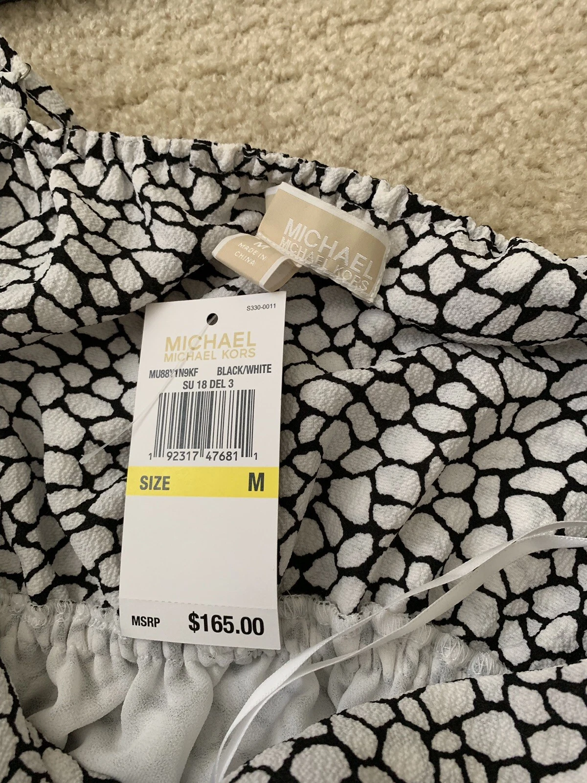 Abito Michael Kors bianco e nero taglia M