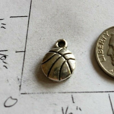 Basketball tiny charms basketball sports b-ball jump ball hoops