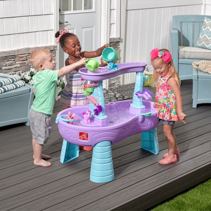 Step2 Rain Showers Unicorns Water Table, Kids Girl Outdoor Play