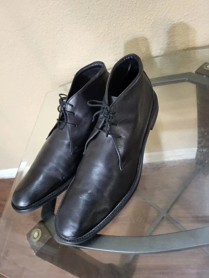 Zapatos Gordon Rush de cuero al tobillo negros para hombre.Talla 15,Cond.is V.Gd Foto 3 de 4