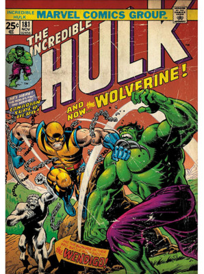 Fathead Hulk Incredible #181 Vs Wolverine Marvel Comics Wall Decor New 96-96022