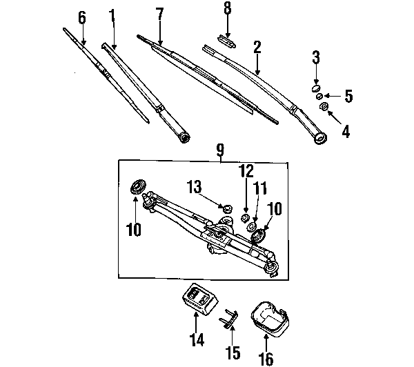 Genuine BMW Windshield Wiper Arm Lock Plate OEM 61618226059 for sale